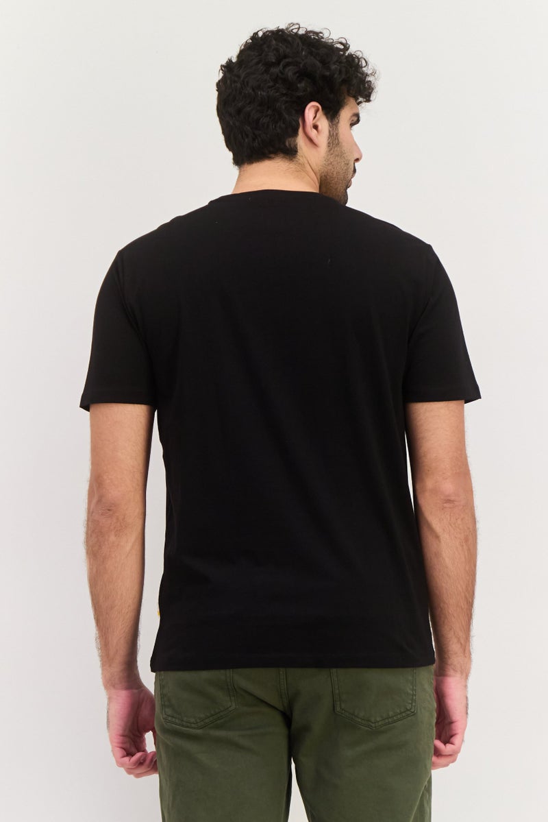 Gazzarrini تي شيرت رجالي بأكمام قصيرة وياقة دائرية، أسود - Image 4